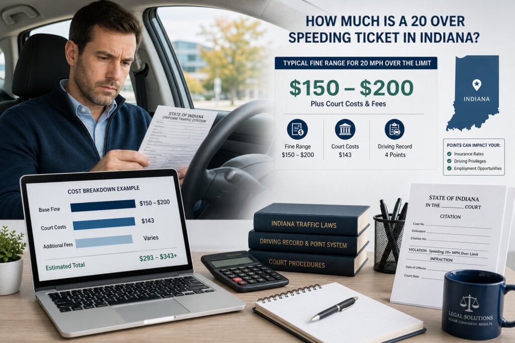 Blog Articles 8 20 Over Speeding Ticket in Indiana: What to Know About Cost and Points