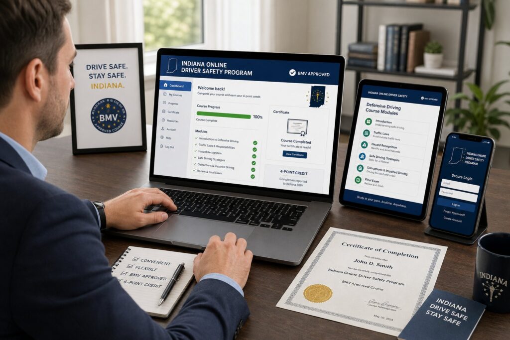 Blog Articles 7 How the 4-Hour Indiana Driver Safety Program Works Online