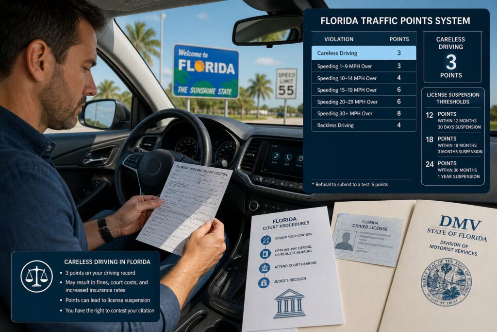 Blog Articles 2 Careless Driving in Florida: How Many Points and What Happens?