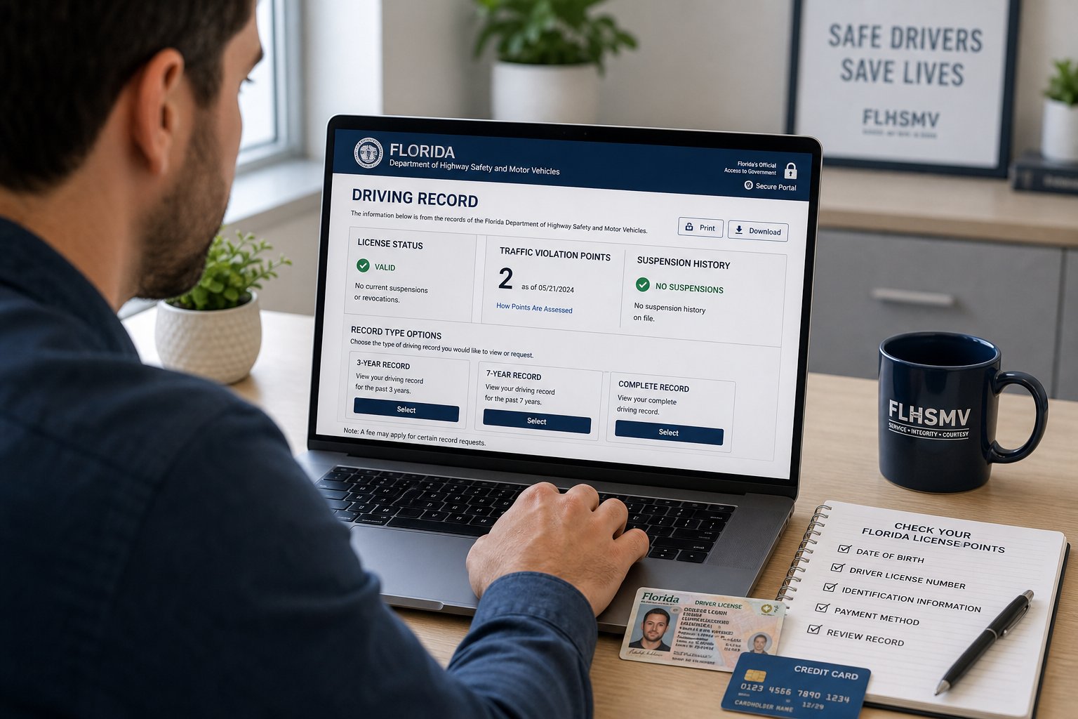 How to Check Points on Your Florida Driver's License 1 How to Check Points on Your Florida Driver's License