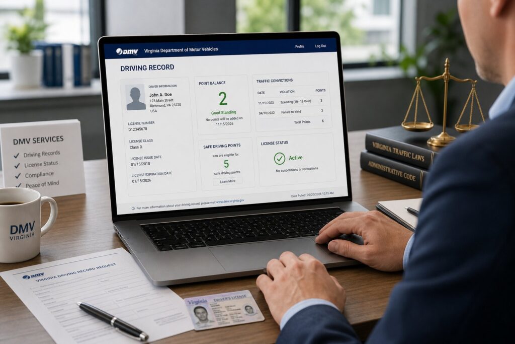 Blog Articles 2 How to Check Your Points on a Virginia Driver's License