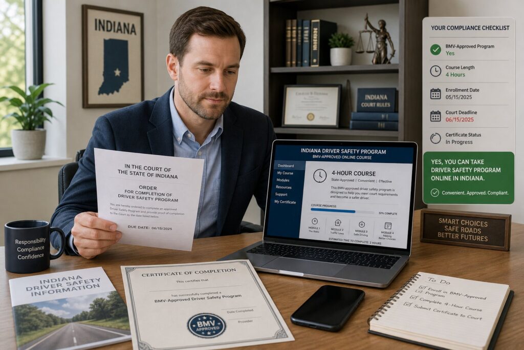 Blog Articles 3 Can I Take the Indiana Driver Safety Program Online If It's Court-Ordered?