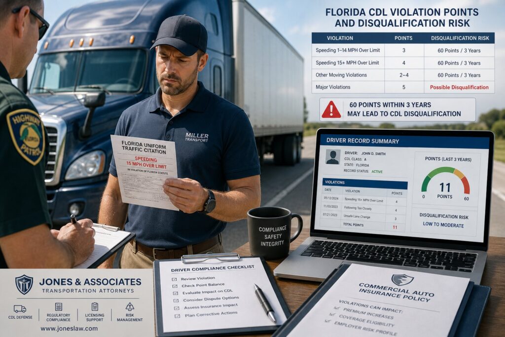 Blog Articles 1 Florida Speeding Ticket for CDL Holders: Federal Rules and Higher Stakes