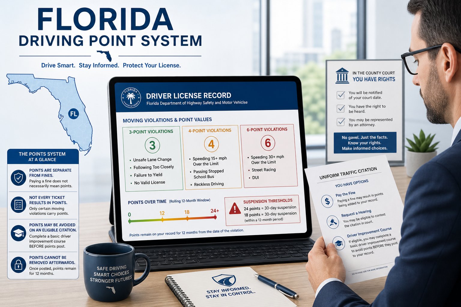 Florida Driver License Points System: Suspensions, Point Values, and BDI Options 1 Florida Driver License Points System: Suspensions, Point Values, and BDI Options