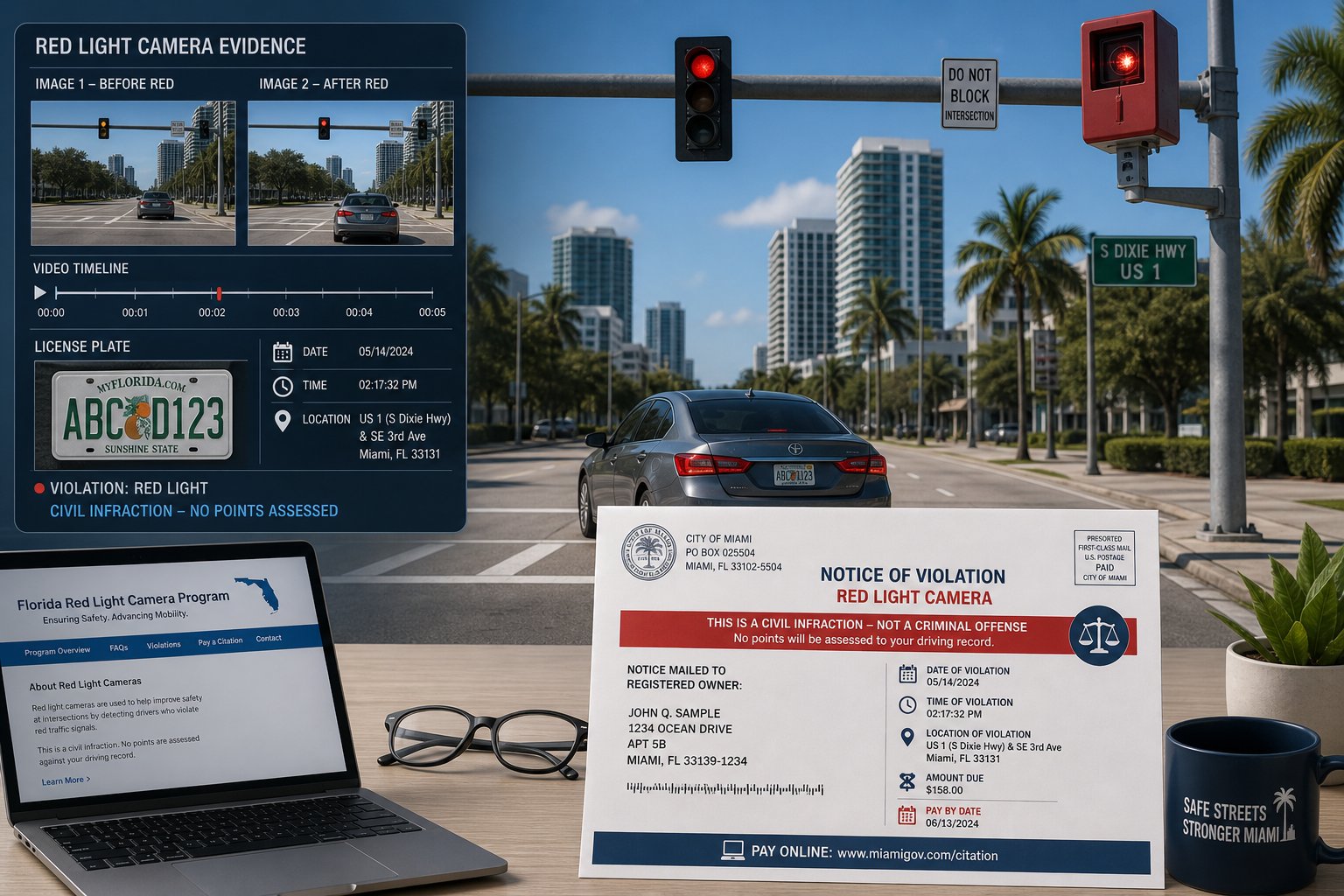 Florida Red Light Camera Tickets: Do They Add Points to Your License? 1 Florida Red Light Camera Tickets: Do They Add Points to Your License?