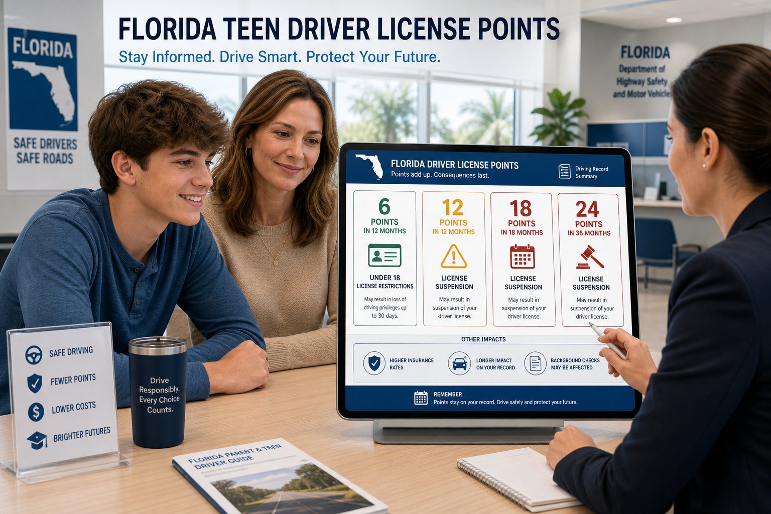 Florida Teen and Young Driver Point Rules: Lower Thresholds 1 Florida Teen and Young Driver Point Rules: Lower Thresholds