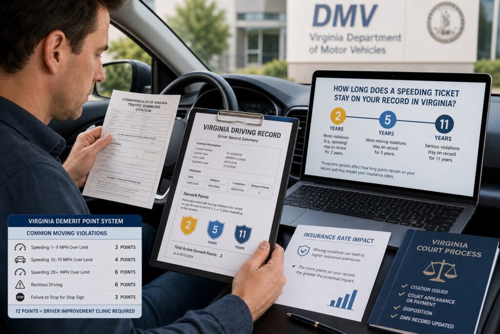 Blog Articles 3 How Long Does a Speeding Ticket Stay on Your Record in Virginia?