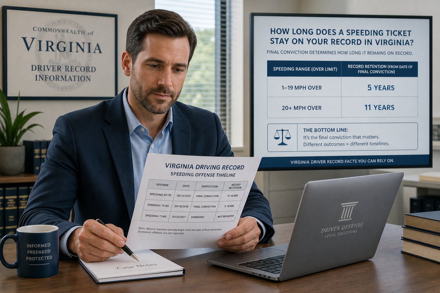 How Long Does a Speeding Ticket Stay on Your Record in Virginia? 1 How Long Does a Speeding Ticket Stay on Your Record in Virginia?