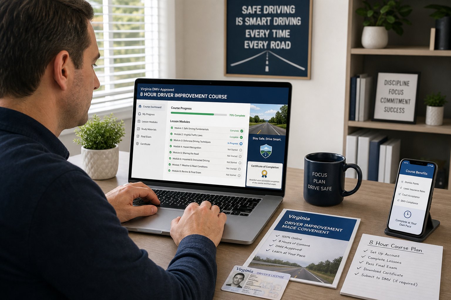How Long Is the Virginia Driver Improvement Course? 1 How Long Is the Virginia Driver Improvement Course?