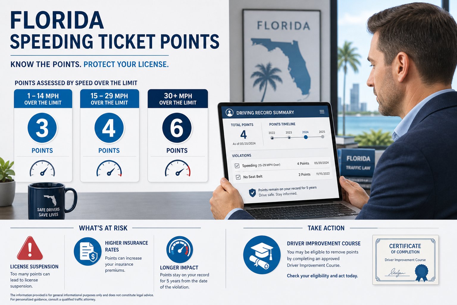 How Many Points Is a Speeding Ticket in Florida? 1 How Many Points Is a Speeding Ticket in Florida?