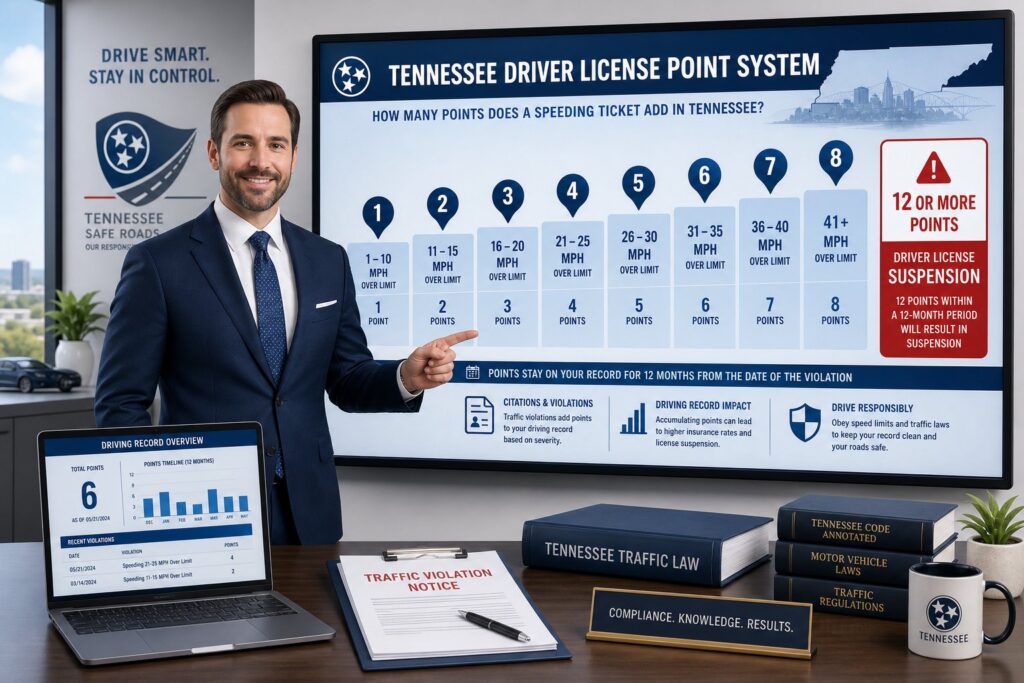Blog Articles 8 How Many Points Is a Speeding Ticket in Tennessee?