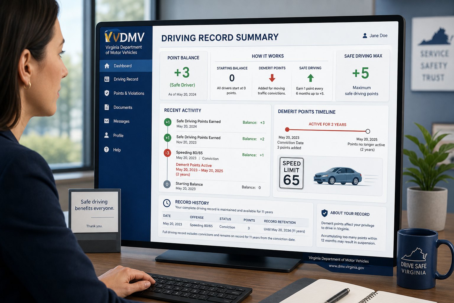 How Many Points Is a Speeding Ticket in Virginia? 1 How Many Points Is a Speeding Ticket in Virginia? visual summary.
