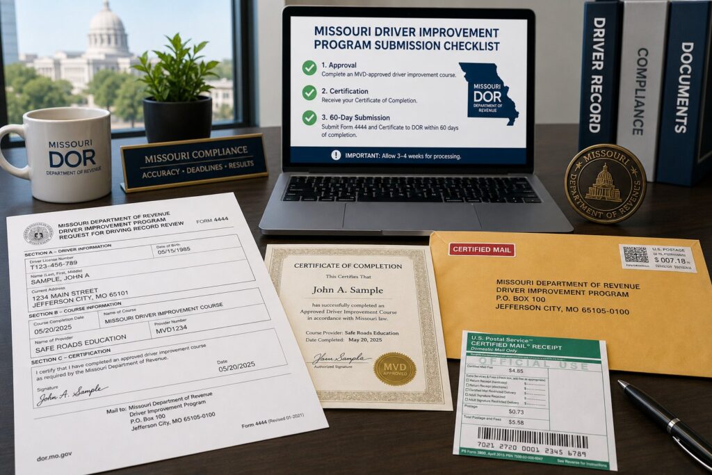 Blog Articles 1 How to Submit DOR Form 4444 to Reduce Points on Your Missouri Driving Record