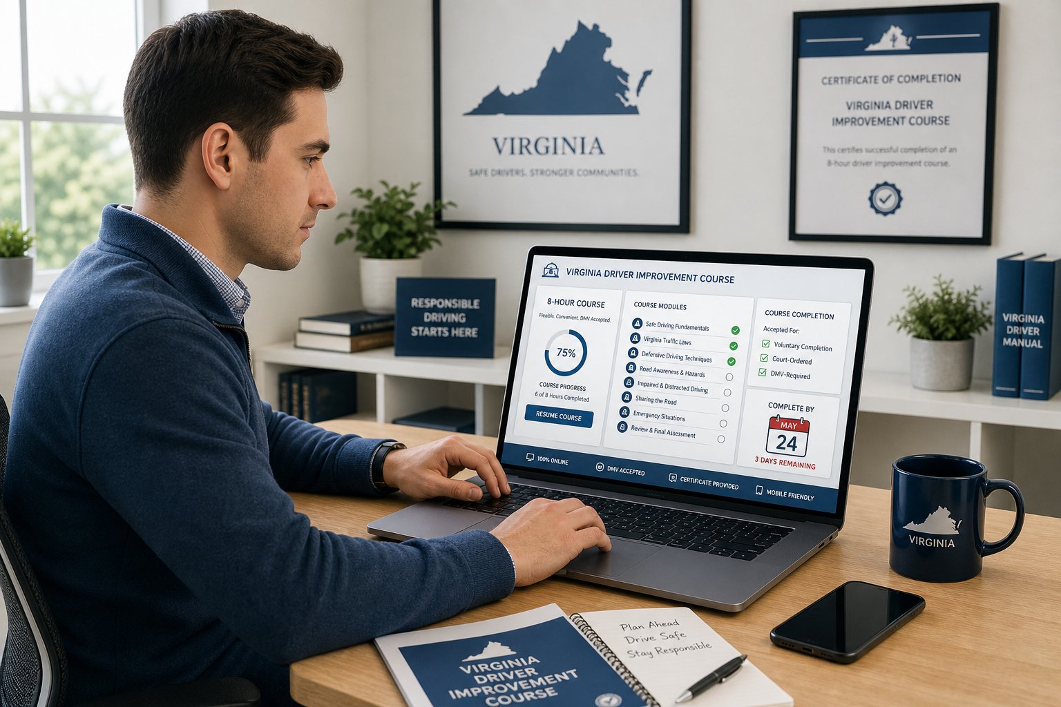 How to Take the Virginia Driver Improvement Course Online 1 How to Take the Virginia Driver Improvement Course Online