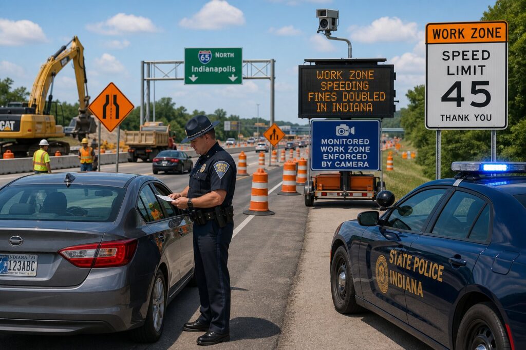 Blog Articles 3 Indiana Work Zone and School Zone Speeding Tickets: Higher Fines