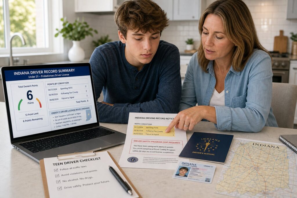 Blog Articles 6 Indiana Teen and Young Driver Point Rules: Lower Thresholds