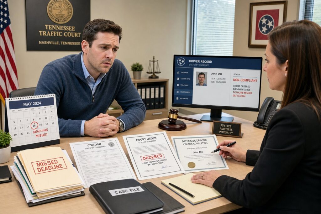 Blog Articles 4 What Happens If You Miss a Court Deadline for a Tennessee Driving Course?
