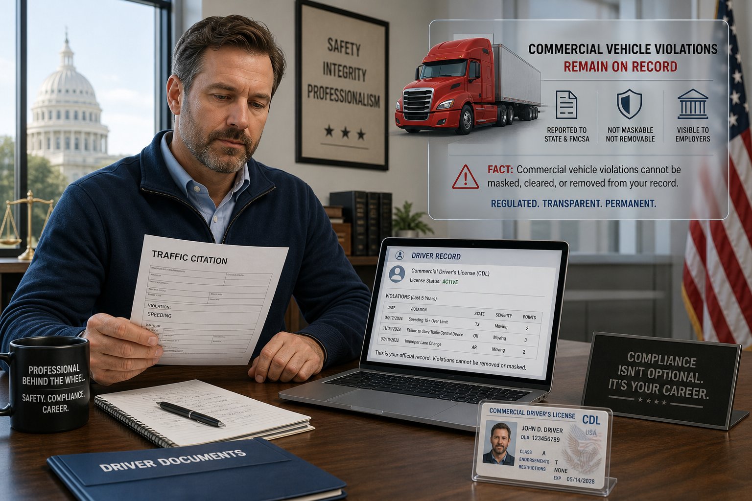 Missouri CDL Holders and the Driver Improvement Program: What to Know 1 Missouri DOR Form 4444 point-reduction submission form beside a traffic ticket