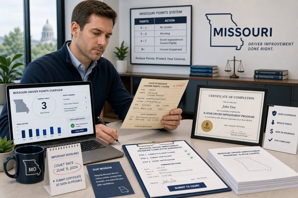 Blog Articles 11 Missouri Driver Improvement Program and Points: What It Can and Cannot Do