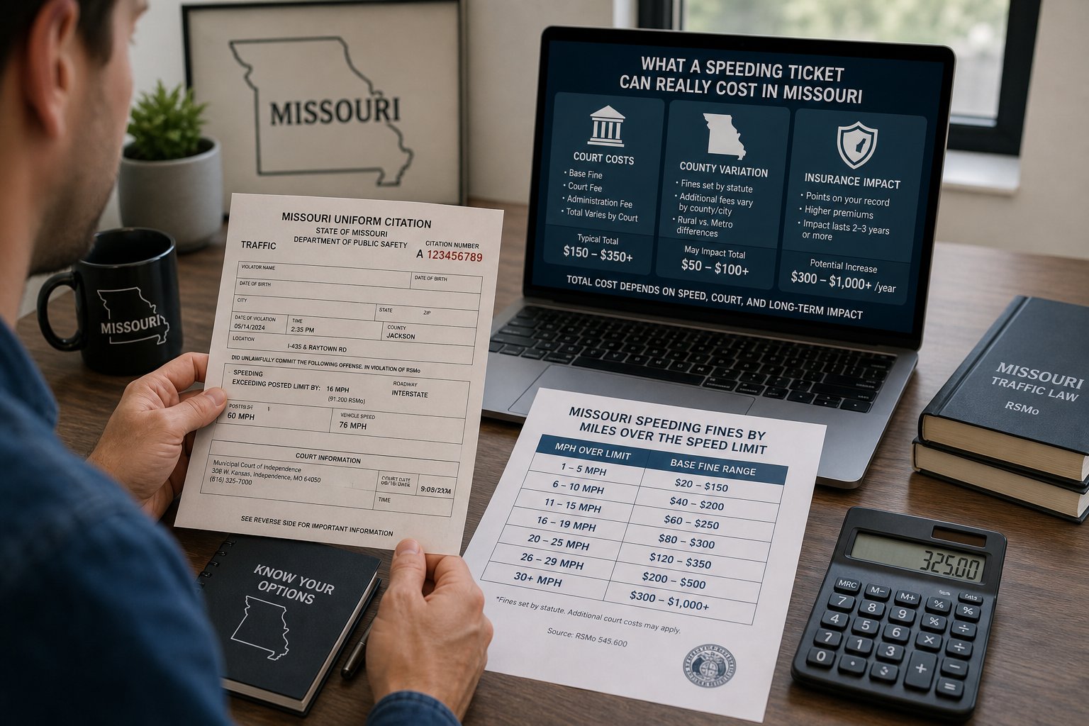 Missouri Speeding Ticket: Costs, Points, and What to Know 1 Missouri driver record and traffic citation documents
