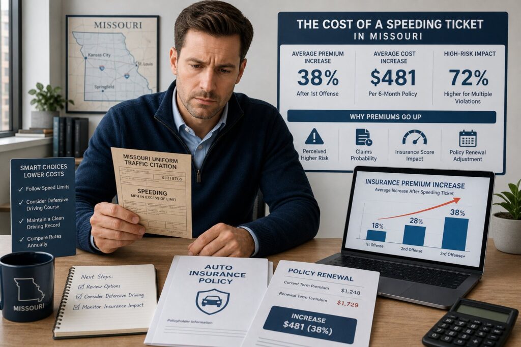 Blog Articles 9 How Does a Missouri Speeding Ticket Affect Your Car Insurance?