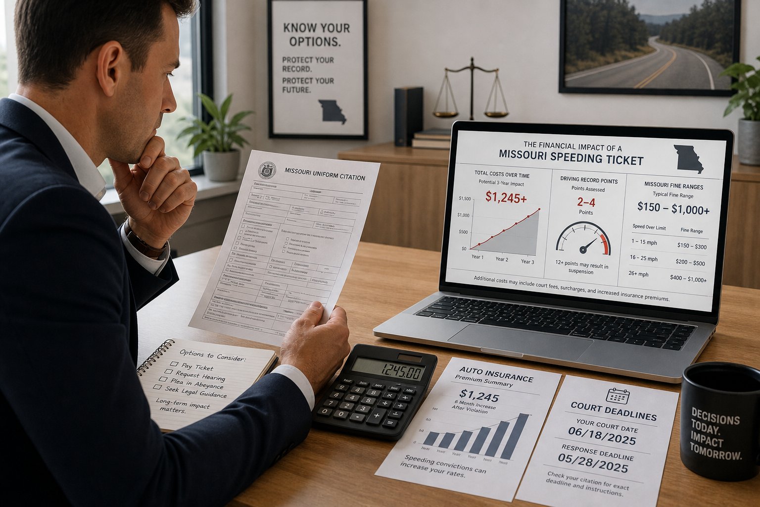 Missouri Speeding Ticket Options: Pay, Contest, or Request DIP 1 Missouri driver record and traffic citation documents