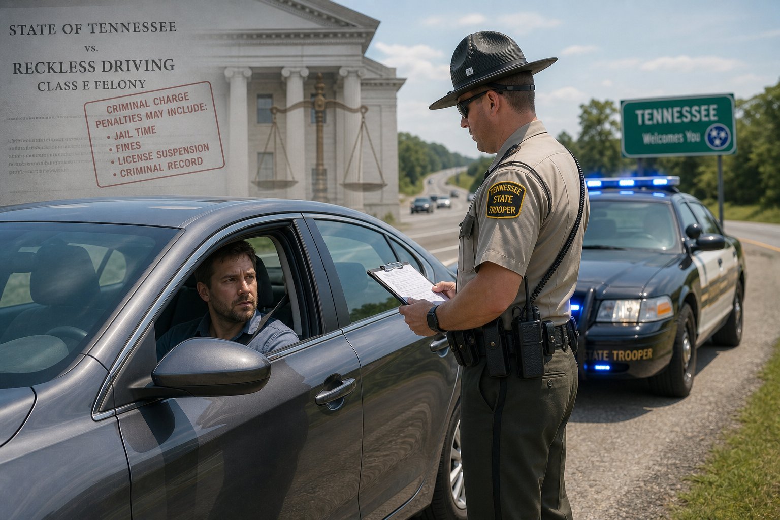 Reckless Driving in Tennessee: Penalties, Points, and Defensive Driving Options 1 Tennessee speeding ticket and traffic court paperwork