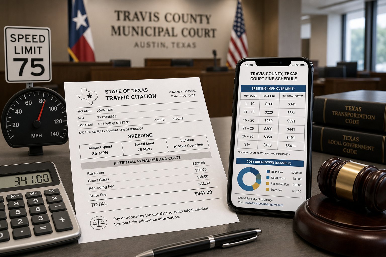 Texas Speeding Ticket: Costs, Record Impact, and What to Know 1 Texas driver reviewing a TDLR driver safety course and citation