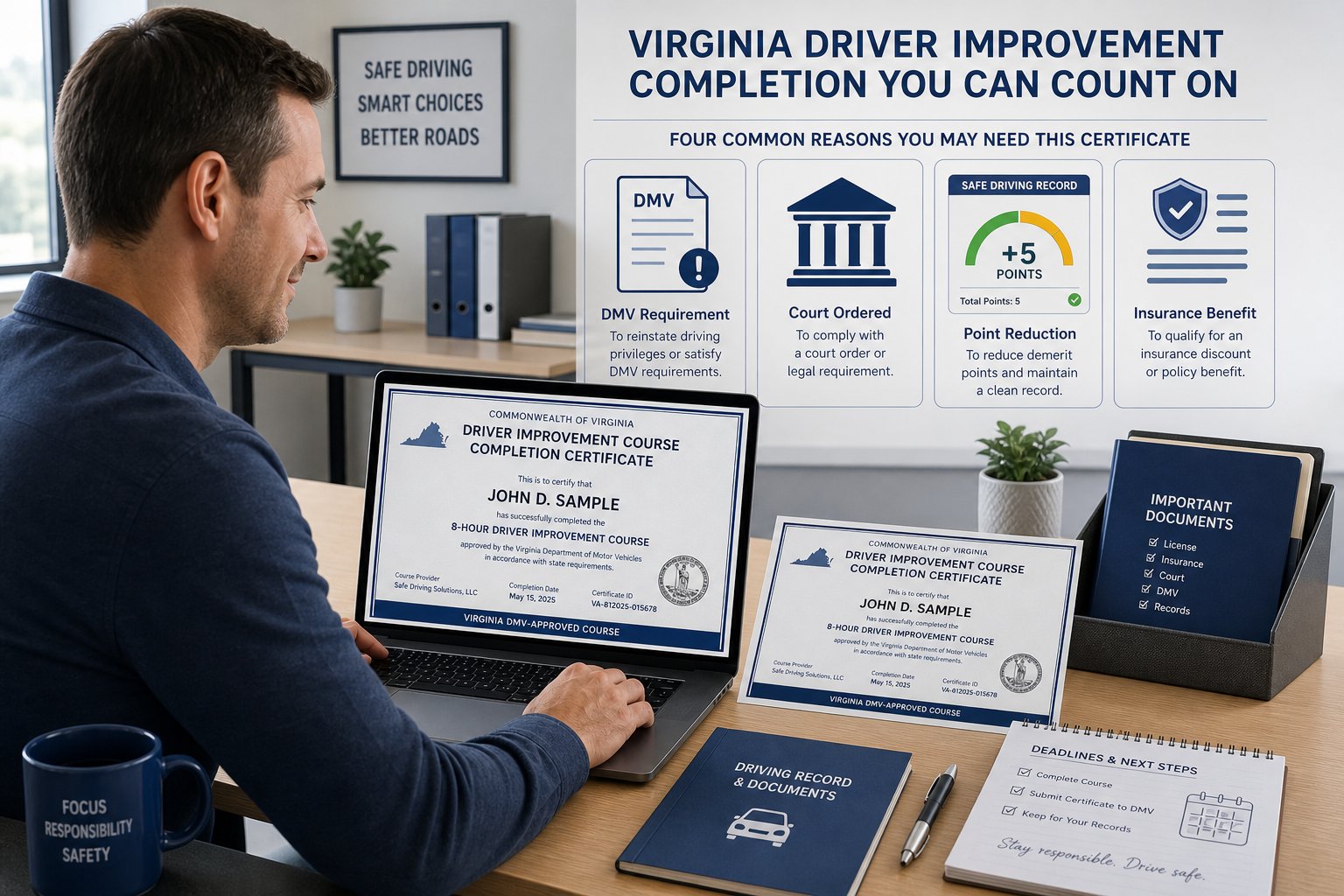 Virginia Driver Improvement Course Certificate: What It Is and How to Use It 1 Virginia Driver Improvement Course Certificate: What It Is and How to Use It