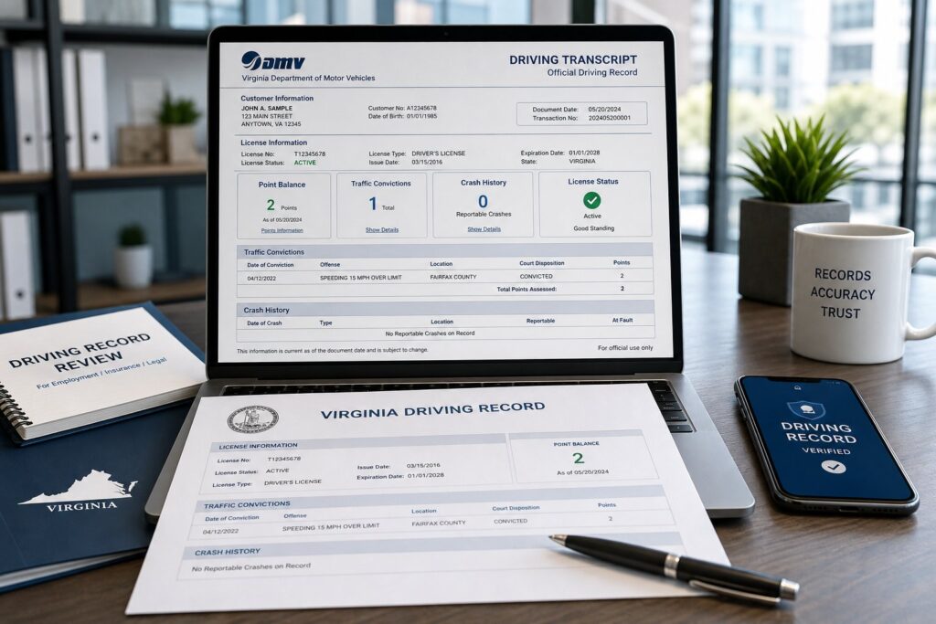 Blog Articles 8 Your Virginia Driving Record: Types, Contents, and How to Read It