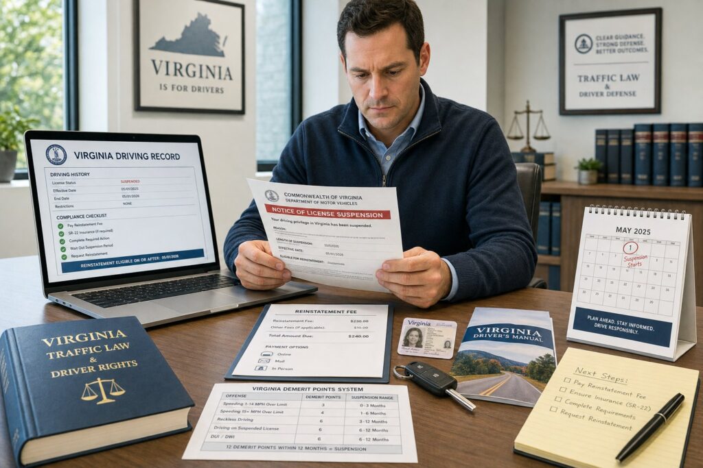 Blog Articles 7 Virginia License Suspension for Points: What Happens and How to Reinstate