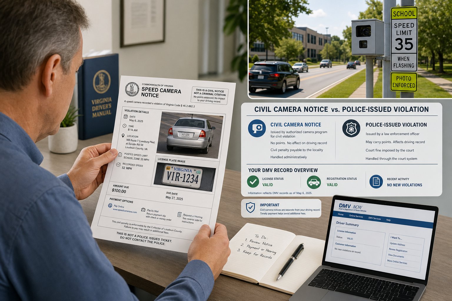 Virginia Speed Camera Tickets: Do They Go on Your Driving Record? 1 Virginia Speed Camera Tickets: Do They Go on Your Driving Record?