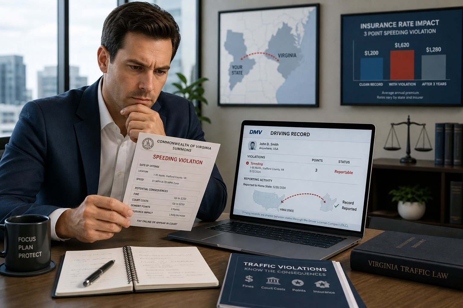 Virginia Speeding Ticket from Out of State: What Happens to Your License 1 Virginia Speeding Ticket from Out of State: What Happens to Your License