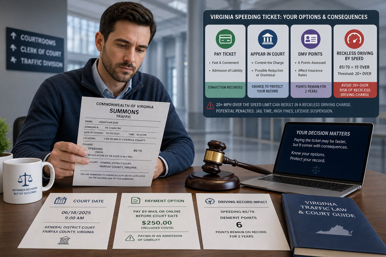 Virginia Speeding Ticket: What to Know Before You Pay or Go to Court 1 Virginia Speeding Ticket: What to Know Before You Pay or Go to Court