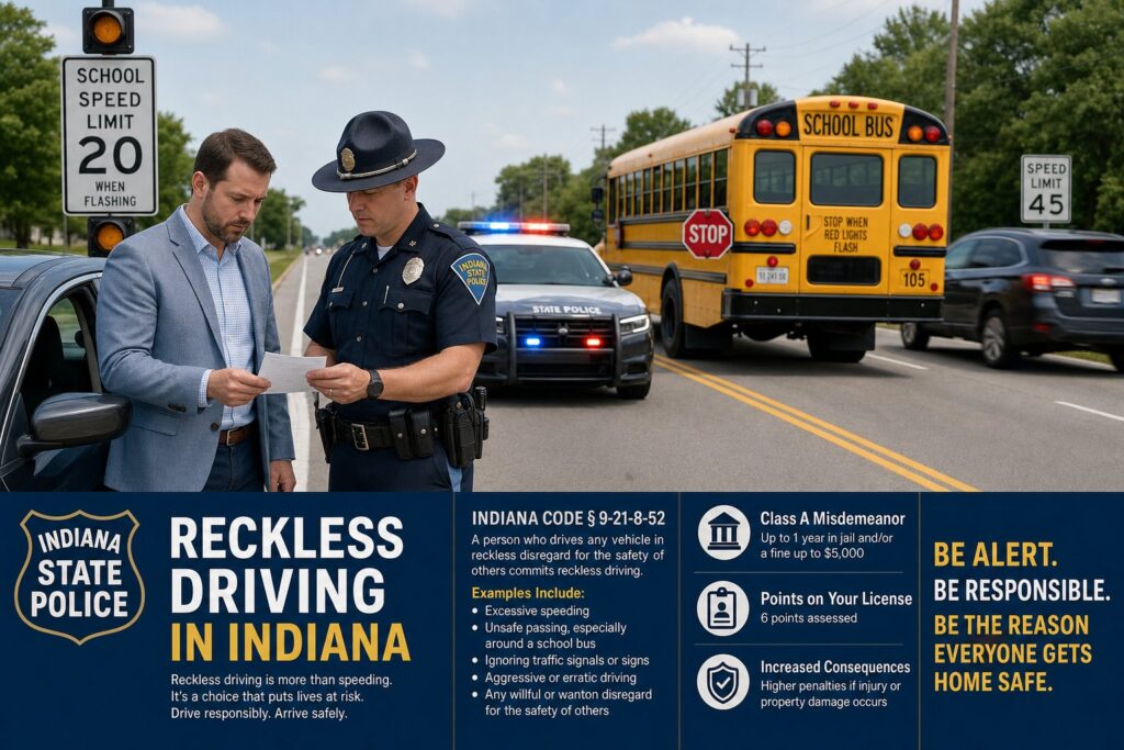 Blog Articles 9 What Is Reckless Driving in Indiana? IC § 9-21-8-52 Explained