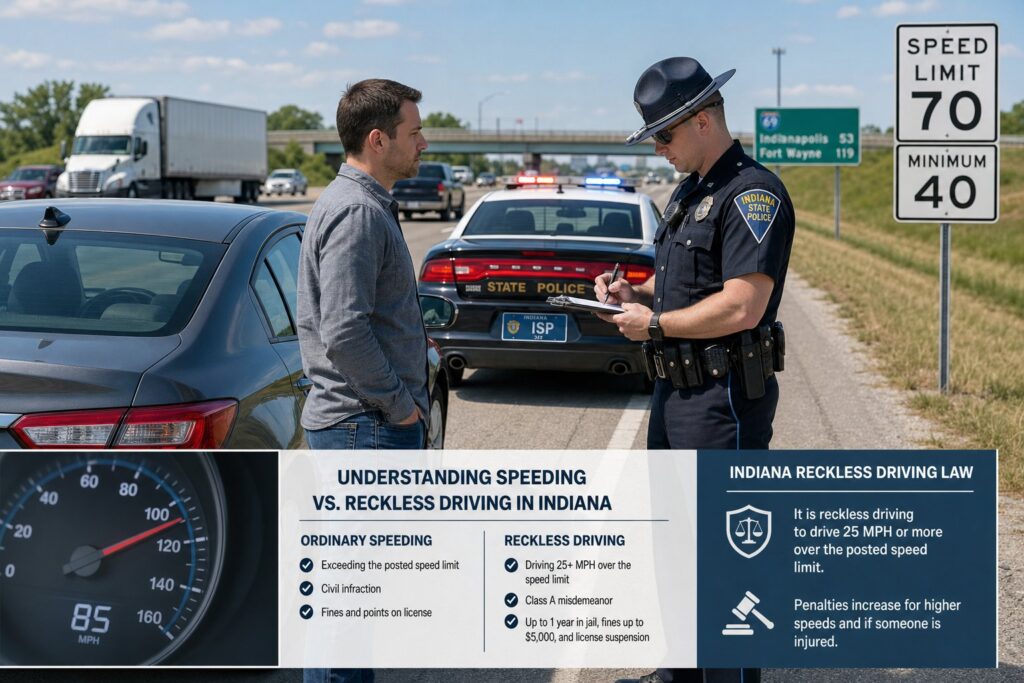 Blog Articles 7 When Does an Indiana Speeding Ticket Become Reckless Driving?