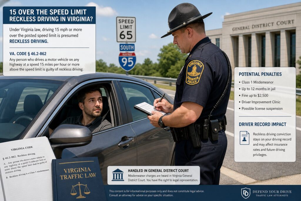 Blog Articles 4 When Does a Speeding Ticket Become Reckless Driving in Virginia?