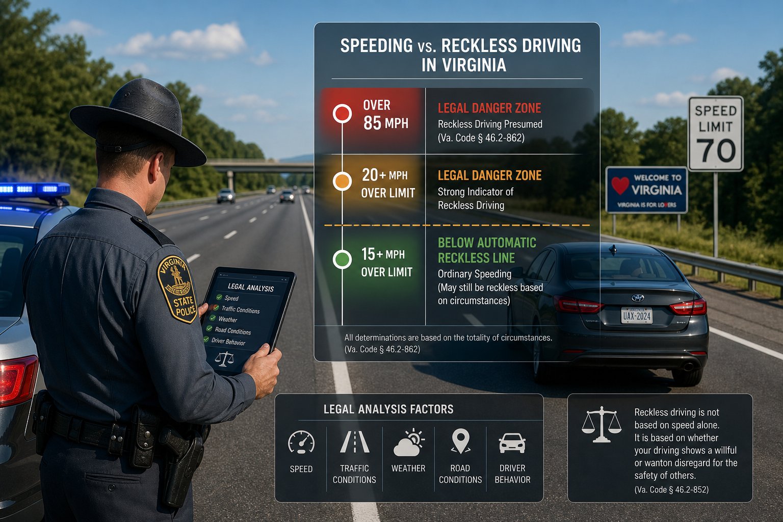 When Does a Speeding Ticket Become Reckless Driving in Virginia? 1 When Does a Speeding Ticket Become Reckless Driving in Virginia?